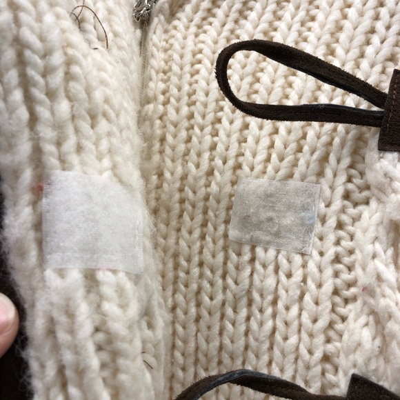 Cream Knit Toggle Jacket. Lama - Picture 5 of 11
